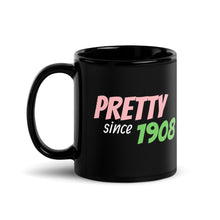 Pretty Since 1908 Black Glossy Mug
