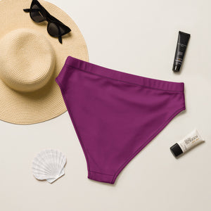 Purple Recycled High-Waisted Bikini Bottom (plus size available)