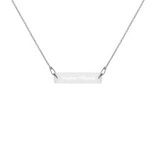 Personalized Engraved Silver Bar Chain Necklace