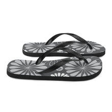 Black Blossoms Flip-Flops