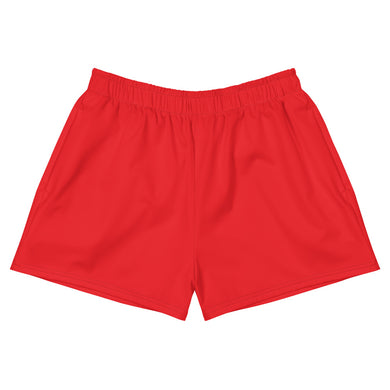 Red Women's Athletic Short Shorts