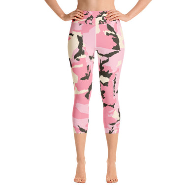 Pink Camo Capri Leggings