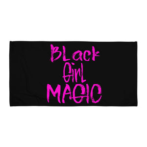 Black Girl Magic Beach Towel (Black)